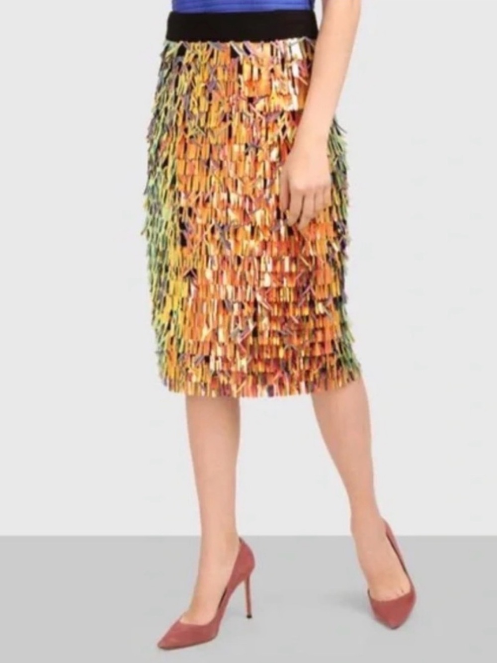 Milly Matchstick Sequin Pencil Skirt Size 2 (estimated)